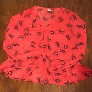 GAP long sleeve sheer top